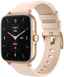 Smartwatch modern GIDA-CRIS Y22 GC166 cu ecran TFT de 1.7&rdquo crem si carcasa metalica notificari apel si retele sociale ritm cardiac 