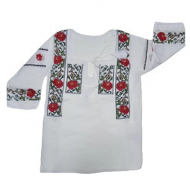 Bluza tip ie 3 4 pentru fete Mini Junior MRI-29 Alb 