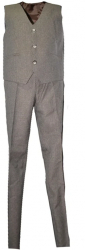 Costum elegant din 3 piese pentru baieti LA Kids LK0108 Maro 