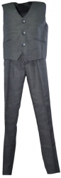 Costum elegant din 3 piese pentru baieti LA Kids LK0108G Gri 