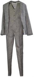 Costum elegant din 4 piese pentru baieti LA Kids 1766M-92 Maro 