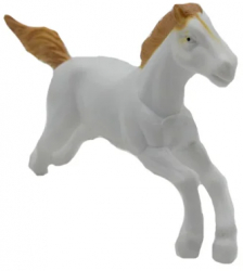 Figurina cal 9 5 cm Unikatoy 2002AB Alb 