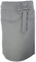 Fusta eleganta pentru fete Mini Junior 3674-2-128 Gri 