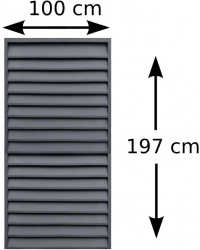 Gard metalic jaluzea Gri antracit RAL 7016 100 cm / 197 cm Suruburi ascunse Model 2024 Grosime 0.6 