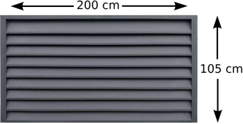 Gard metalic jaluzea Gri RAL 7024 200 cm / 105 cm Suruburi ascunse Model 2024 Grosime 0.45 