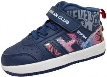 Ghete imblanite pentru baieti American Club BD24 22-30 Bleumarin 