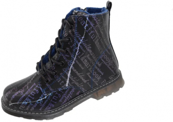 Ghete imblanite pentru fete American Club XD65 22B Bleumarin 