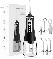Irigator Bucal BLEKSY® Profesional Pentru Curatarea Dintilor si Gingiilor Indeparteaza Tartrul Fara Fir Ergonomic Portabil 3 Trepte