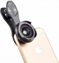 Kit Lentile Foto Profesionale 2 in 1. avand Wide Angle 0.6x + 10x Macro pentru smartphone cu clip de prindere 