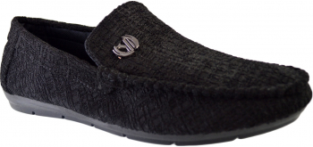 Mocasini barbati Negri din material textil 41