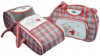 Set 2 piese landou si geanta pentru bebelusi OEM 01014 Rosu 