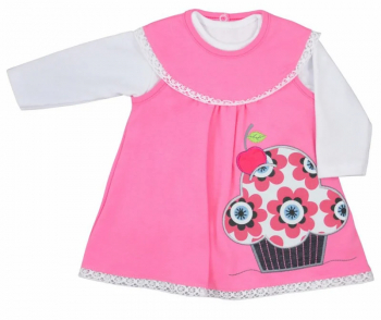 Set 2 piese rochie si bluza pentru fete Koala Dalia 05-472 Roz