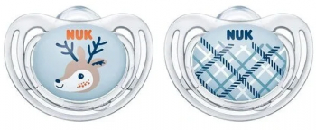 Set 2 suzete ortodontice din silicon Nuk 175229A Albastru 