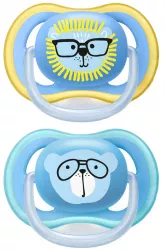 Set 2 suzete ortodontice din silicon Philips Avent Ultra Air SCF349 14 Albastru 