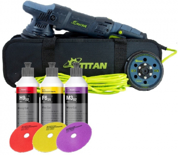 Set masina polish Titan TDA21-2 paste polish 3 pasi Koch Chemie 250ml disc si bureti 150mm TDA21-KC3B.150 