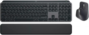 Kit periferice Logitech MX Keys S Combo Wireless/Bluetooth, Palmrest, Graphite 920-011614