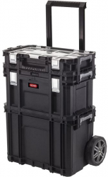 Ansamblu 3 cutii pentru scule Keter Connect Rolling dimensiune 56.5x37.3x70 cm cu 2 roti 