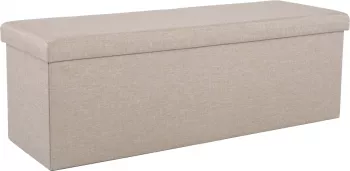 Bancuta pliabila material bej Umina 114x38x38 m 