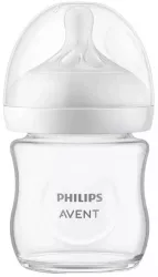 Biberon cu tetina din silicon 125 ml Philips Natural Response SCY900 01 Transparent 