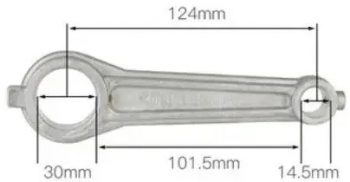 Biela cap compresor de aer aluminiu - 14.5x30x124mm CH137 