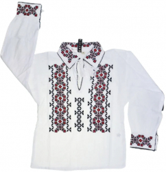 Bluza tip ie cu maneca lunga pentru baieti Mini Junior MRI-32 Alb 