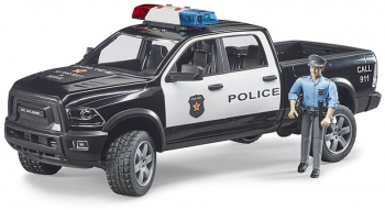 Camion de politie RAM 2500 cu politist si accesorii Bruder 