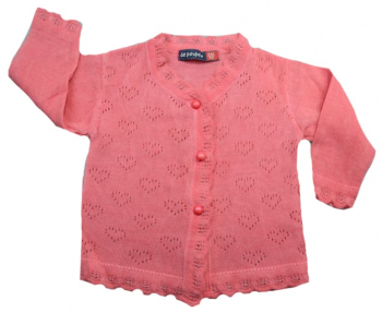 Cardigan cu maneca lunga pentru fete Mini Junior 60-80CRL 68 cm Coral 