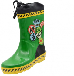 Cizme din cauciuc captusite pentru baieti American Club CBAC-1-28 Verde 