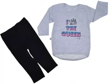 Compleu 2 piese pantaloni si bluza pentru fete Koala 07-771 Gri 