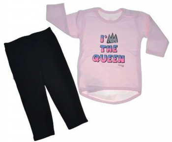 Compleu 2 piese pantaloni si bluza pentru fete Koala 07-771R Roz 