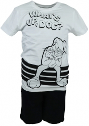Compleu de vara 2 piese pentru baieti E Plus M Looney Tunes 892979-134 Negru 