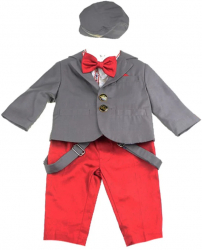Costum elegant pentru baieti 6 piese Mini Junior CEB-30-80-cm Multicolor 