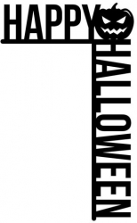 Decoratiune Happy Halloween KRO-1111 dimensiune 35x50cm negru 