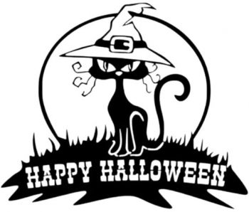 Decoratiune metalica de perete Krodesign KRO-1253 Halloween Sexy Cat Inaltime 60 cm negru 