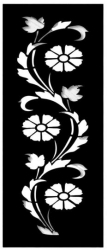 Decoratiune perete Krodesign KRO-1102 Flower Panel dimensiune 300x1200 mm negru 