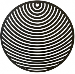 Decoratiune perete Krodesign Spiral Circle diametru 50 cm negru 