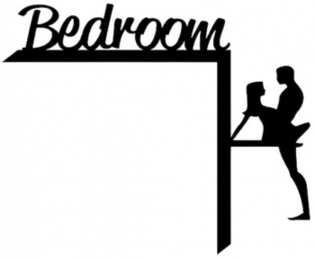 Decoratiune usa Bedroom Krodesign KRO-1105 dimensiune 45x40cm negru 
