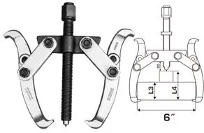 Extractor TOTAL Industrial- rulmenti cu 2 brate - 6&rdquo - TOTAL - EXTRACTOR RULMENTI CU 2 BRATE - 6& INDUSTRIAL 