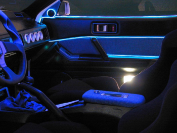 Fir cu lumina ambientala pentru auto neon flexibil 32 mm culoare albastru 