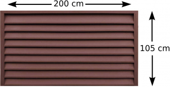Gard metalic jaluzea Maro ciocolatiu RAL 8017 200 cm / 105 cm Suruburi ascunse Model 2024 Grosime 0.6 