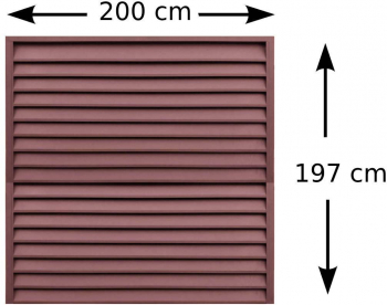 Gard metalic jaluzea Maro ciocolatiu RAL 8017 200 cm / 197 cm Suruburi ascunse Model 2024 grosime 0.6 mm 