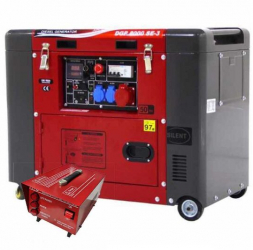 Generator Diesel cu automatizare pornire GeoTech Pro DGP8000SE-3 putere 6.3 kW Trifazat AVR Pornire electrica ATS 