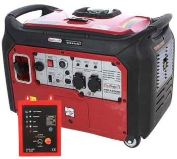 Generator pe benzina tip inverter Geotech PTGA 5000i ATS 4 kW 4 timpi Monofazat Pornire electrica Automatizare inclusa 