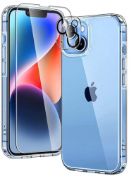 Husa Compatibila cu iPhone 14 + Folie -Pachet 360° ESR Project Zero Transparent