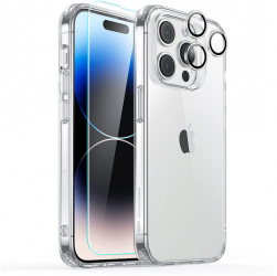 Husa Compatibila cu iPhone 14 Pro + Folie - Pachet 360° ESR Project Zero Transparent 