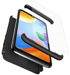 Husa Compatibila cu Xiaomi Redmi 10C + Folie Pachet 360° GKK 360 Original Black 