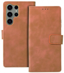 Husa Flip Compatibila cu Samsung Galaxy S23 Ultra Forcell Tender Maro 