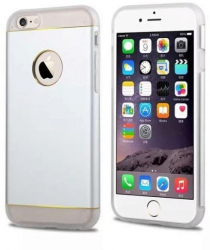 Husa Usams Noble Series Silicon+Aluminiu Pentru Iphone 6 Argintiu 