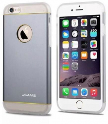 Husa Usams Noble Series Silicon+Aluminiu Pentru Iphone 6 Gri 