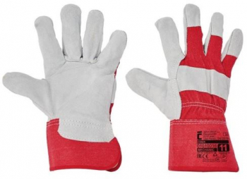 Manusi pentru protectie Cerva Eider Red marime XL denim si piele 